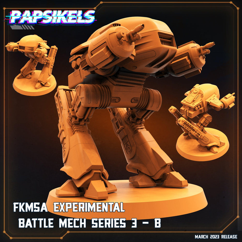 3D Printed Papsikels - Fkmsa Experimental Battle Mech Series 3 Set - 28mm 32mm (Online Only)