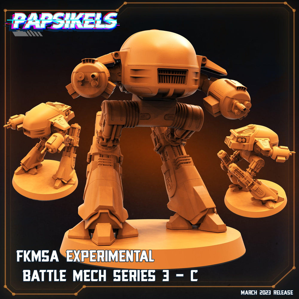 3D Printed Papsikels - Fkmsa Experimental Battle Mech Series 3 Set - 28mm 32mm (Online Only)