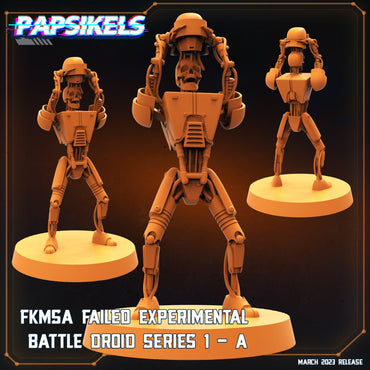 3D Printed Papsikels - Fkmsa Failed Experimental Battle Droid Set - 28mm 32mm (Online Only)
