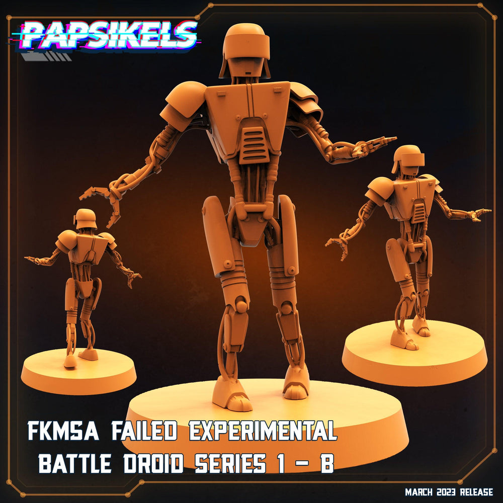 3D Printed Papsikels - Fkmsa Failed Experimental Battle Droid Set - 28mm 32mm (Online Only)