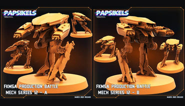 3D Printed Papsikels - Fkmsa Production Battle Mech Series 12 Set - 28mm 32mm (Online Only)
