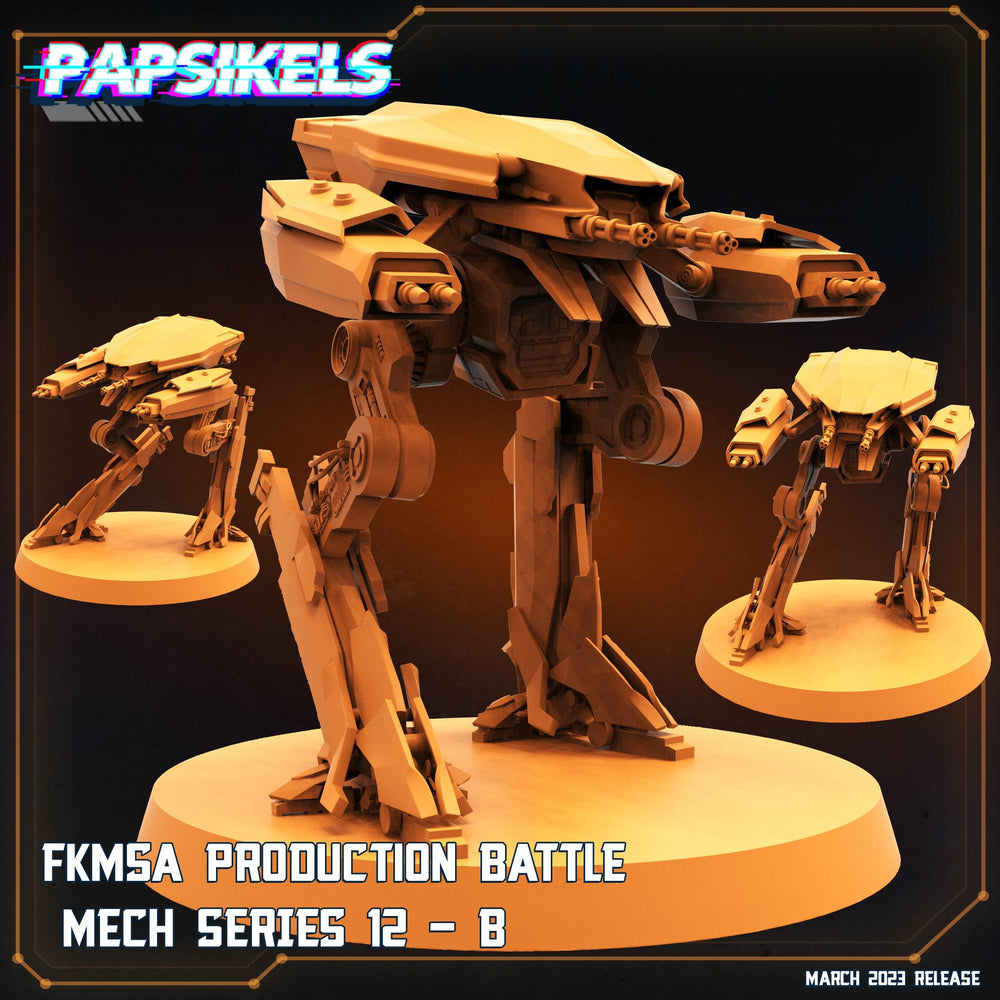 3D Printed Papsikels - Fkmsa Production Battle Mech Series 12 Set - 28mm 32mm (Online Only)