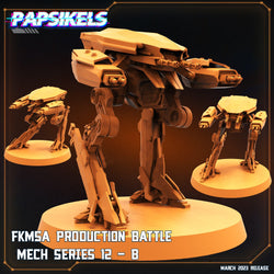 3D Printed Papsikels - Fkmsa Production Battle Mech Series 12 Set - 28mm 32mm (Online Only)