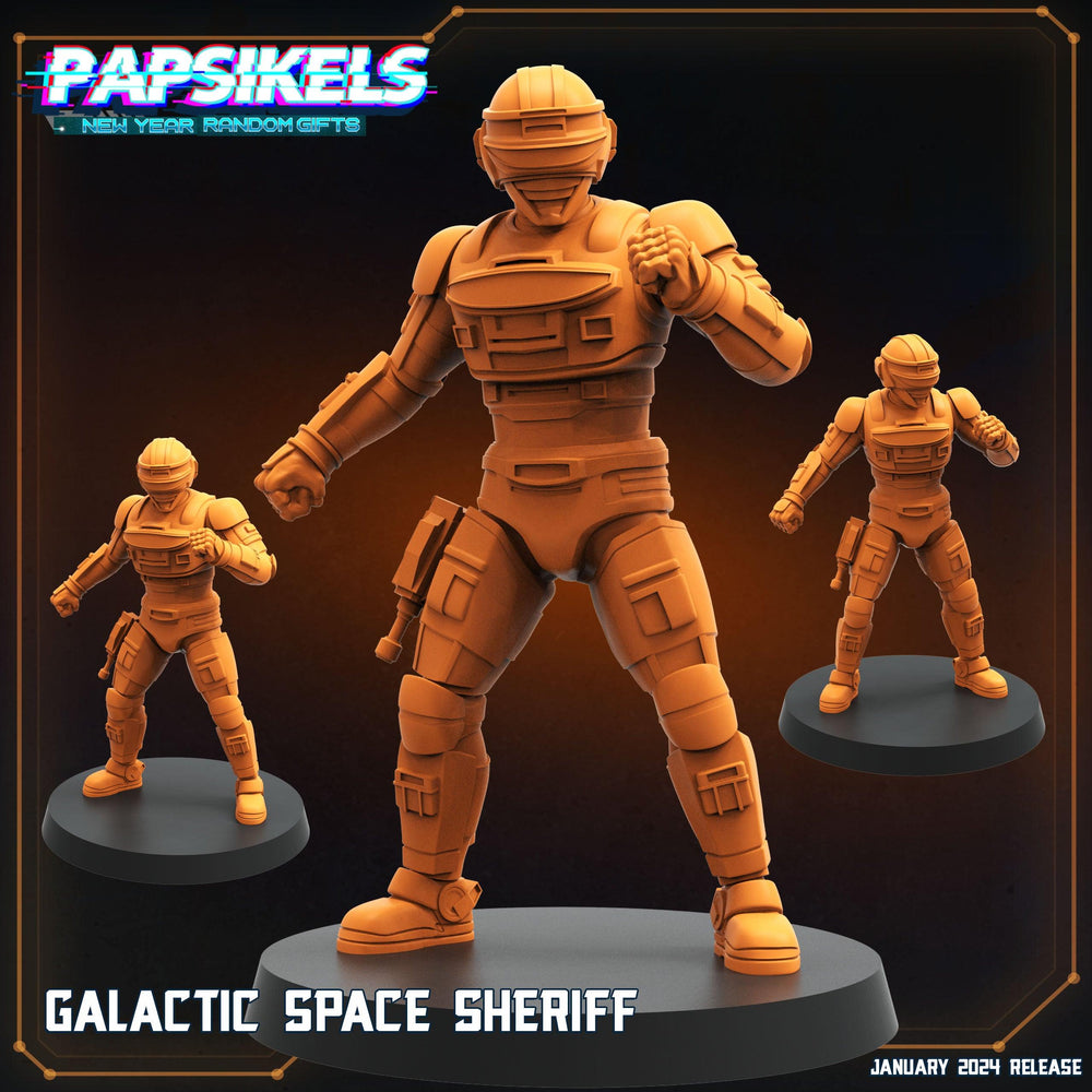 3D Printed Papsikels Galactic Space Sheriff 28mm 32mm (Online Only)