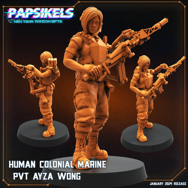 3D Printed Papsikels Human Colonial Marine Pvt Ayza Wong 28mm 32mm (Online Only)