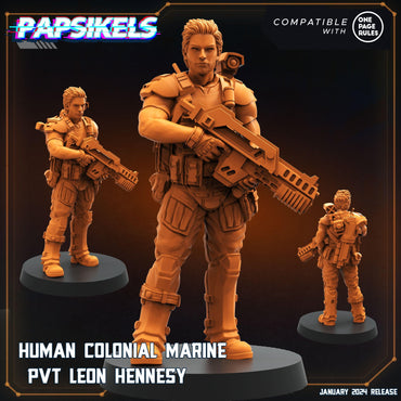 3D Printed Papsikels Human Colonial Marine Pvt Leon Hennesy 28mm 32mm (Online Only)