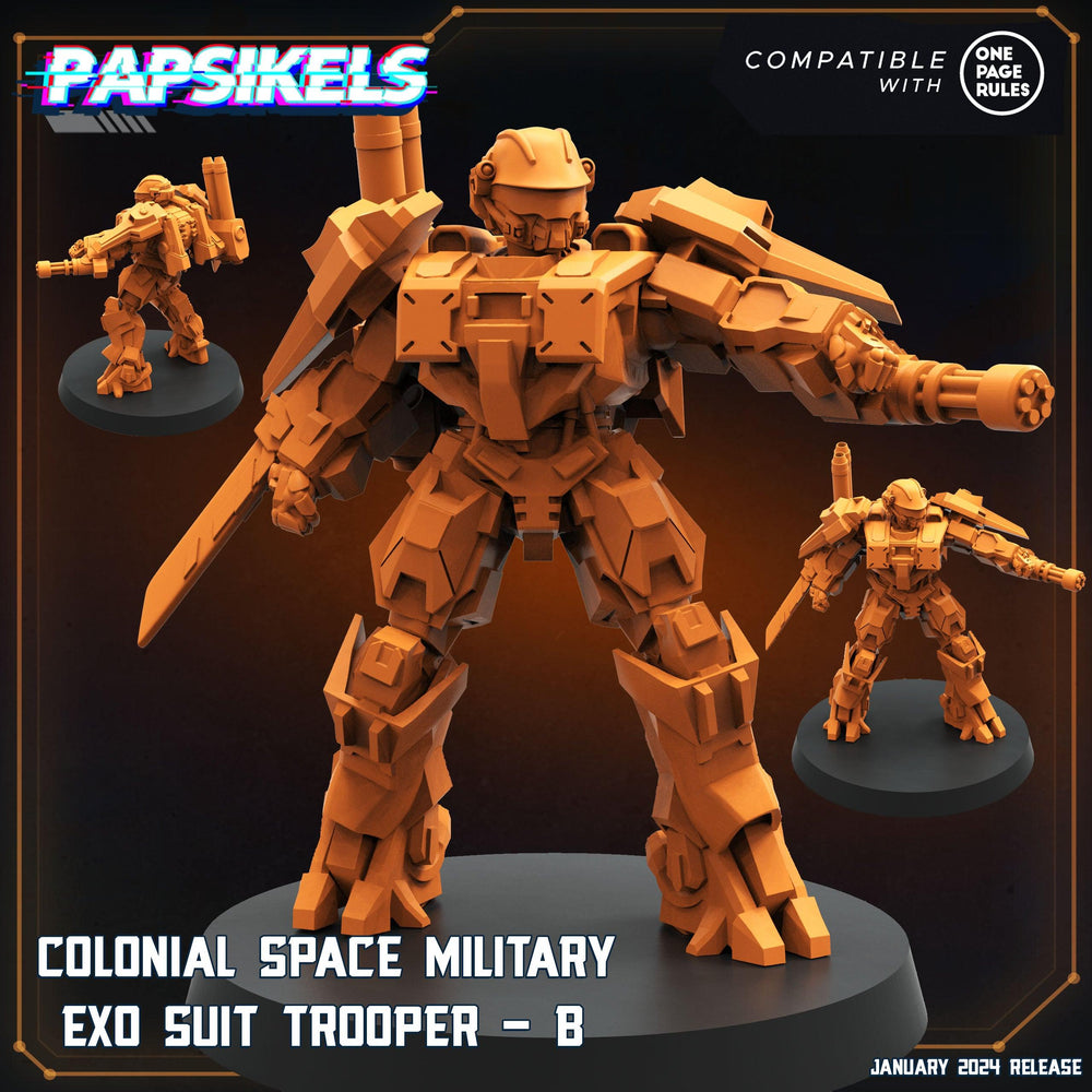 3D Printed Papsikels Human Offence Force Mech Troopers Set Dropship Troopers 28mm 32mm (Online Only)