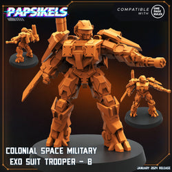 3D Printed Papsikels Human Offence Force Mech Troopers Set Dropship Troopers 28mm 32mm (Online Only)