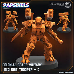 3D Printed Papsikels Human Offence Force Mech Troopers Set Dropship Troopers 28mm 32mm (Online Only)