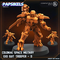 3D Printed Papsikels Human Offence Force Mech Troopers Set Dropship Troopers 28mm 32mm (Online Only)