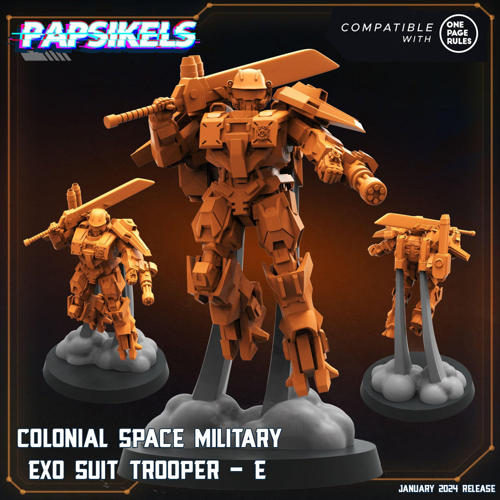 3D Printed Papsikels Human Offence Force Mech Troopers Set Dropship Troopers 28mm 32mm (Online Only)