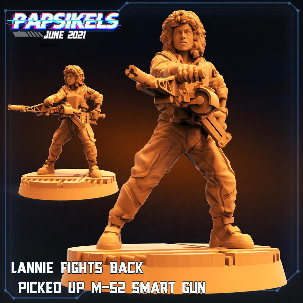 3D Printed Papsikels Human Space Crew Lannie M52 Smartgun Aliens vs Humans Part 2 28mm 32mm (Online Only)