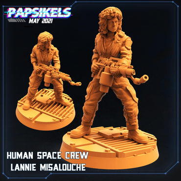3D Printed Papsikels Human Space Crew Lannie Misalouche Aliens vs Humans 28mm 32mm (Online Only)