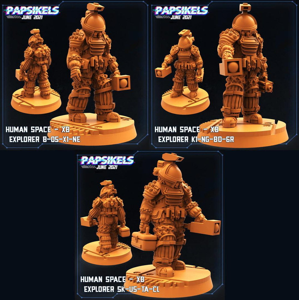 3D Printed Papsikels Human Space Explorer Set Aliens vs Humans Part 2 28mm 32mm (Online Only)
