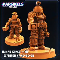 3D Printed Papsikels Human Space Explorer Set Aliens vs Humans Part 2 28mm 32mm (Online Only)