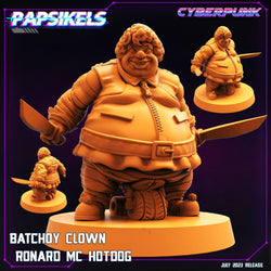 3D Printed Papsikels July 2023 - Cyberpunk Batchoy Clown Set 28mm 32mm (Online Only)