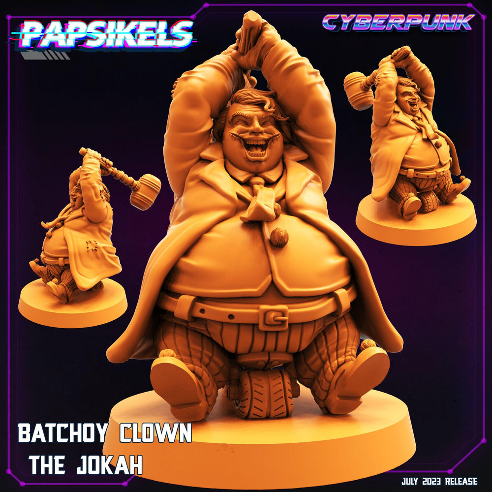 3D Printed Papsikels July 2023 - Cyberpunk Batchoy Clown Set 28mm 32mm (Online Only)