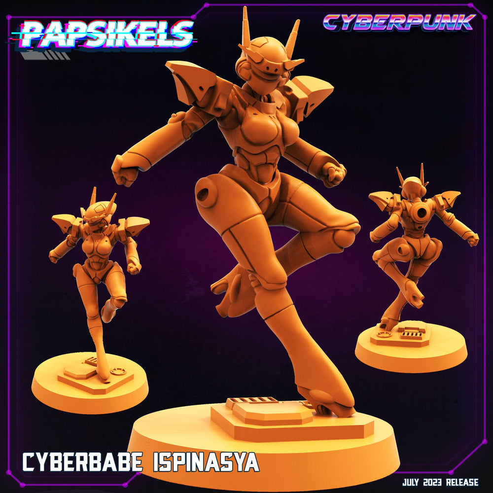 3D Printed Papsikels July 2023 - Cyberpunk Cyberbabe Ispinasya 28mm 32mm (Online Only)