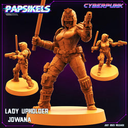 3D Printed Papsikels July 2023 - Cyberpunk Lady Upholder Set 28mm 32mm (Online Only)