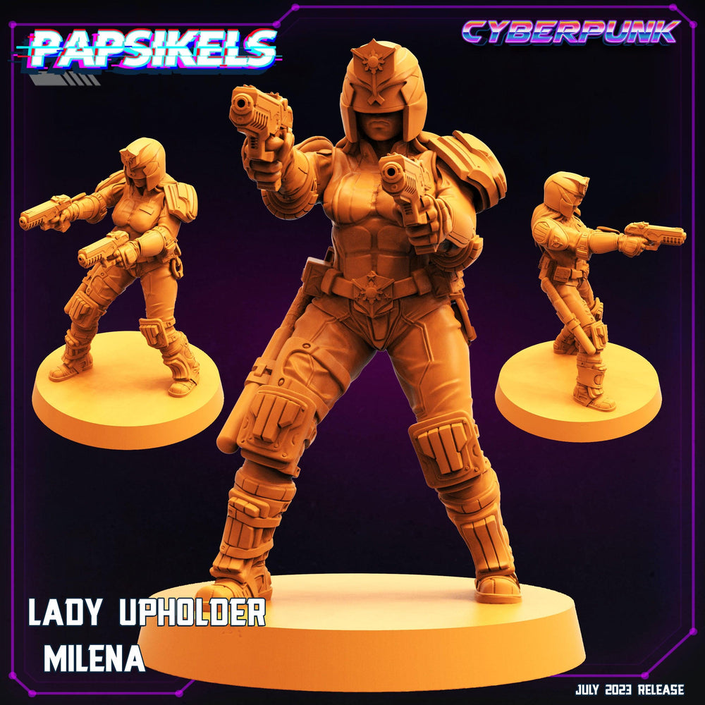 3D Printed Papsikels July 2023 - Cyberpunk Lady Upholder Set 28mm 32mm (Online Only)