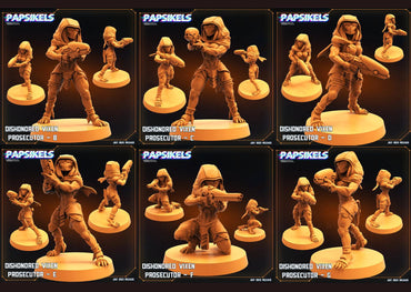 3D Printed Papsikels July 2023 - Xeno Wars Dishonored Vixen Persecutor Squad Set 28mm 32mm (Online Only)