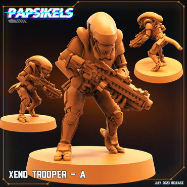3D Printed Papsikels July 2023 - Xeno Wars Xeno Trooper Set 28mm 32mm (Online Only)