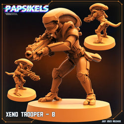 3D Printed Papsikels July 2023 - Xeno Wars Xeno Trooper Set 28mm 32mm (Online Only)