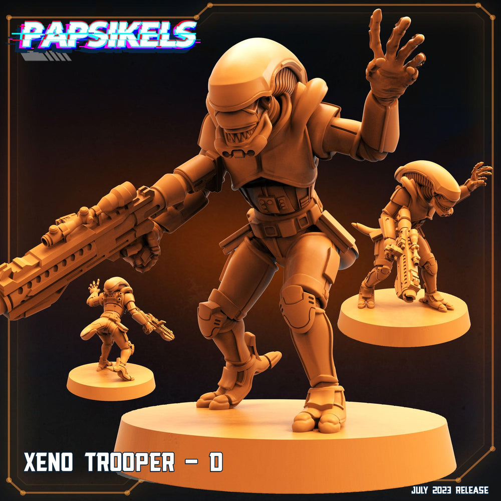 3D Printed Papsikels July 2023 - Xeno Wars Xeno Trooper Set 28mm 32mm (Online Only)