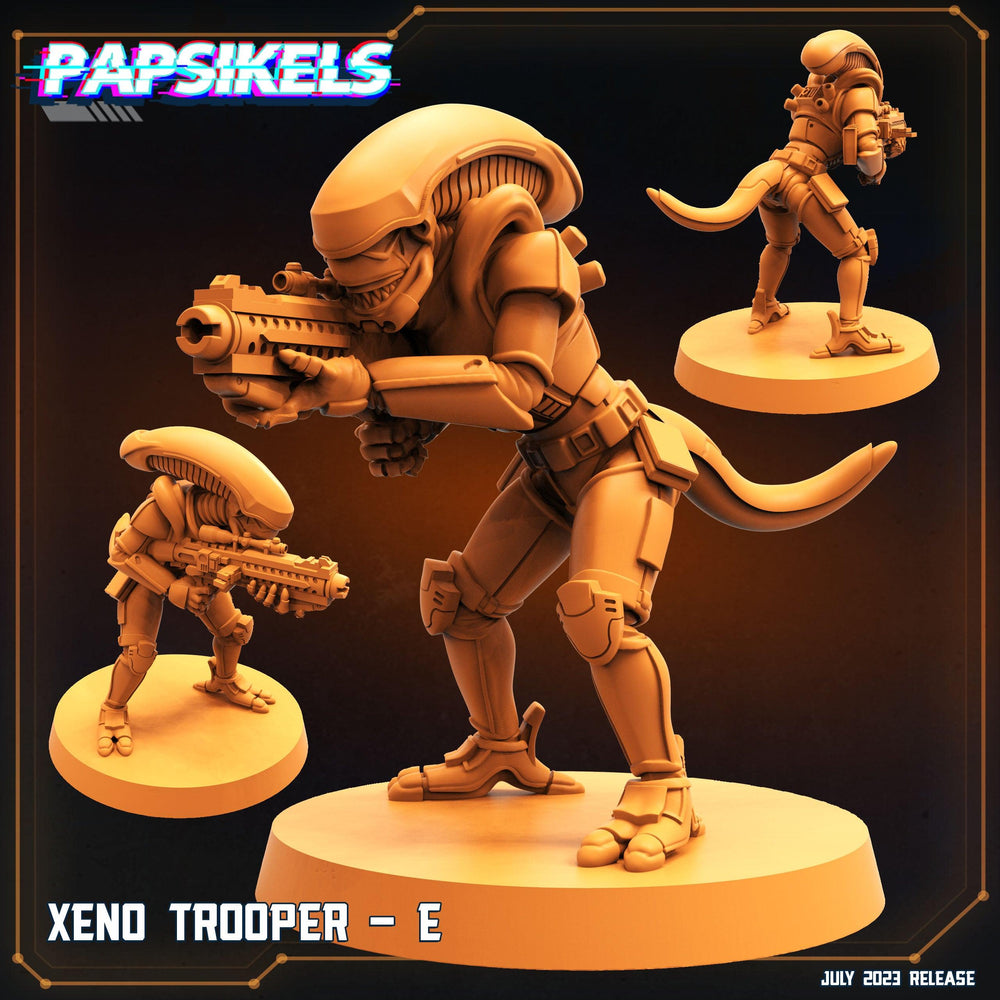 3D Printed Papsikels July 2023 - Xeno Wars Xeno Trooper Set 28mm 32mm (Online Only)