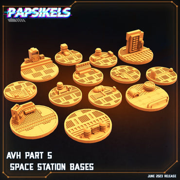 3D Printed Papsikels June 2023 Scifi - Aliens Vs Humans Part 5 Avh 5 Bases 28mm 32mm (Online Only)