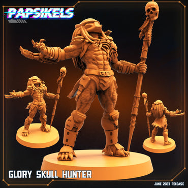 3D Printed Papsikels June 2023 Scifi - Aliens Vs Humans Part 5 Glory Skull Hunter 28mm 32mm (Online Only)