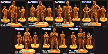 3D Printed Papsikels June 2023 Scifi - Aliens Vs Humans Part 5 Space Captain Set 28mm 32mm (Online Only)