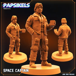 3D Printed Papsikels June 2023 Scifi - Aliens Vs Humans Part 5 Space Captain Set 28mm 32mm (Online Only)
