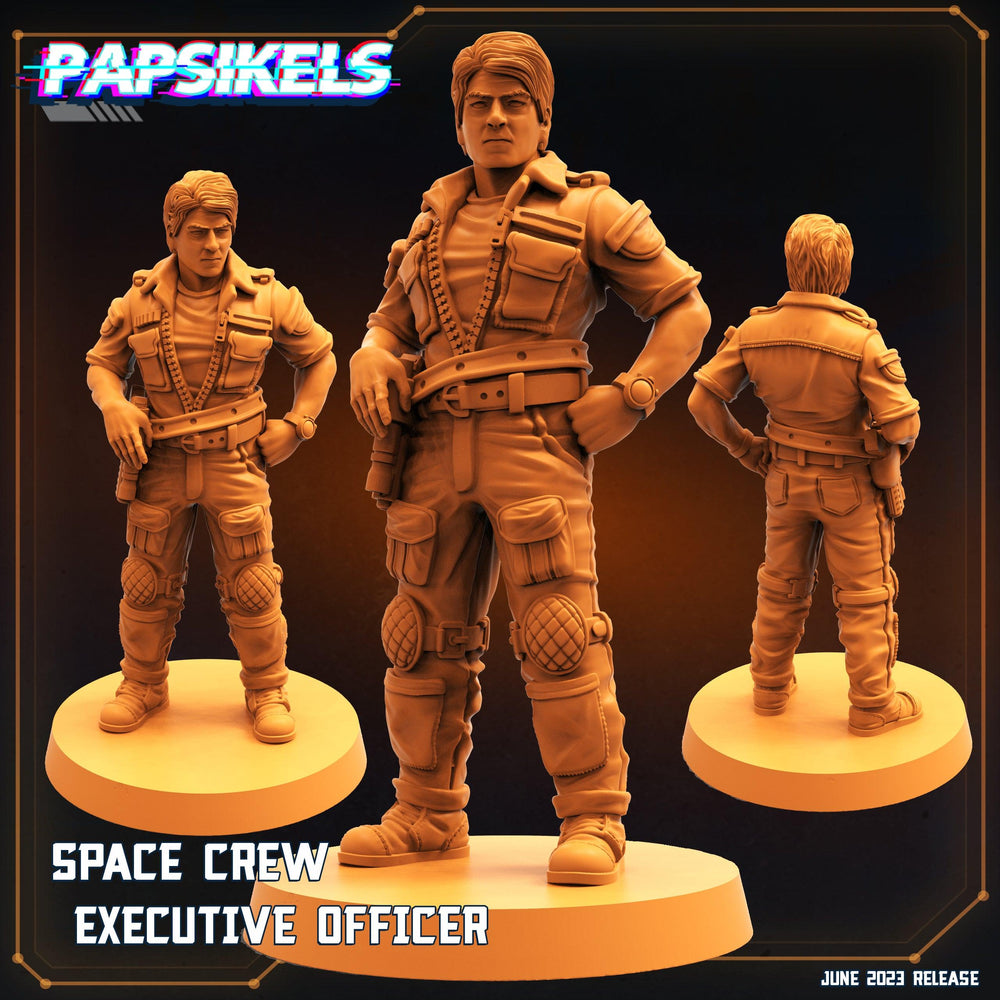 3D Printed Papsikels June 2023 Scifi - Aliens Vs Humans Part 5 Space Captain Set 28mm 32mm (Online Only)