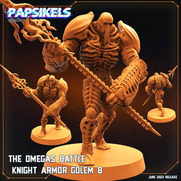 3D Printed Papsikels June 2023 Scifi - Aliens Vs Humans Part 5 The Omega Battle Knight Armor Golem Set 28mm 32mm (Online Only)