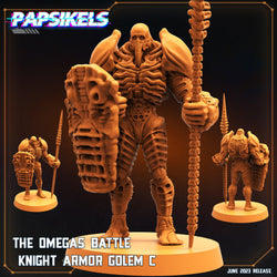 3D Printed Papsikels June 2023 Scifi - Aliens Vs Humans Part 5 The Omega Battle Knight Armor Golem Set 28mm 32mm (Online Only)