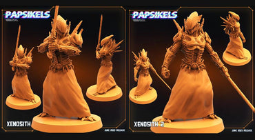 3D Printed Papsikels June 2023 Scifi - Aliens Vs Humans Part 5 Xenosith Set 28mm 32mm (Online Only)