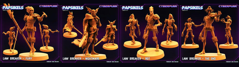 3D Printed Papsikels - Law Breaker Set - 28mm 32mm (Online Only)