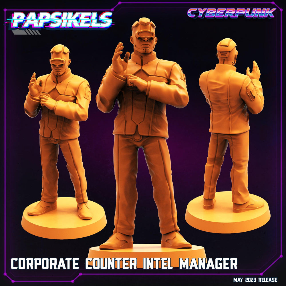 3D Printed Papsikels May 2023 Cyberpunk Corporate Counter Intel Set 28mm 32mm (Online Only)