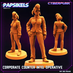 3D Printed Papsikels May 2023 Cyberpunk Corporate Counter Intel Set 28mm 32mm (Online Only)