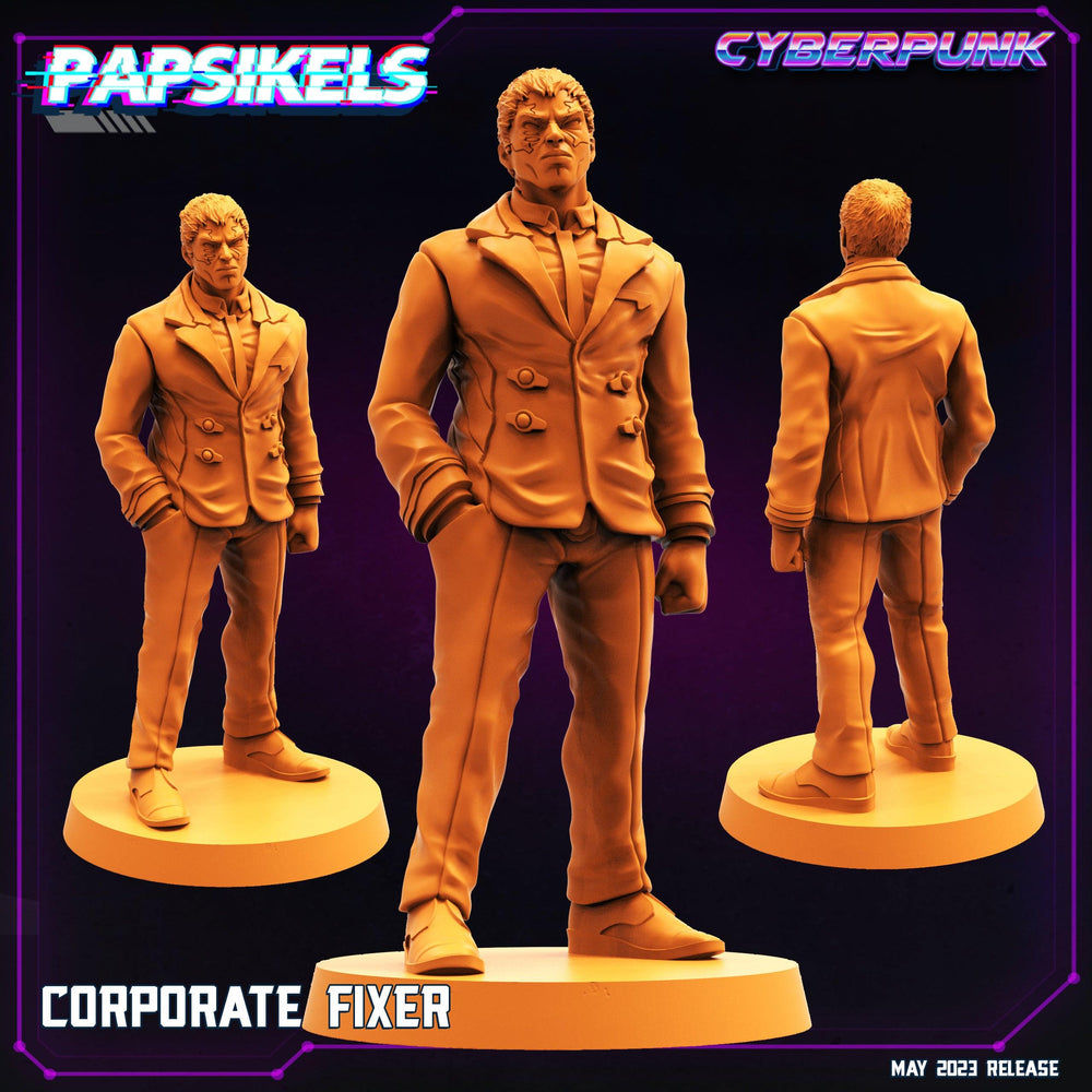 3D Printed Papsikels May 2023 Cyberpunk Corporate Counter Intel Set 28mm 32mm (Online Only)