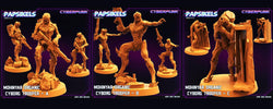 3D Printed Papsikels May 2023 Cyberpunk Mohinyar Organic Cyborg Trooper Set 28mm 32mm (Online Only)