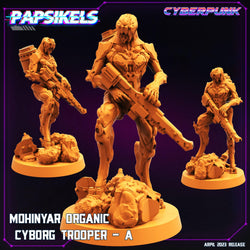 3D Printed Papsikels May 2023 Cyberpunk Mohinyar Organic Cyborg Trooper Set 28mm 32mm (Online Only)