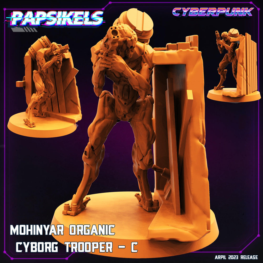 3D Printed Papsikels May 2023 Cyberpunk Mohinyar Organic Cyborg Trooper Set 28mm 32mm (Online Only)