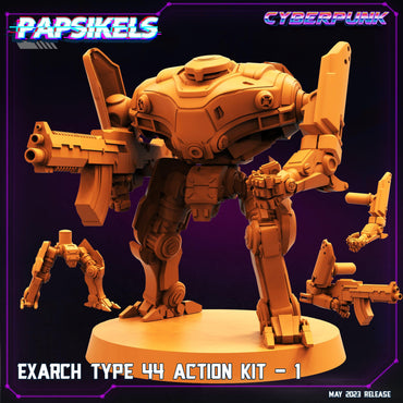 3D Printed Papsikels May 2023 Cyberpunk Papz Industries Modular Battle Mech Exarch Type 44 28mm 32mm (Online Only)