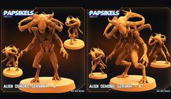 3D Printed Papsikels May 2023 Scifi - Star Entrance - Into The Multi World Set Alien Demonic Servant Set 28mm 32mm (Online Only)