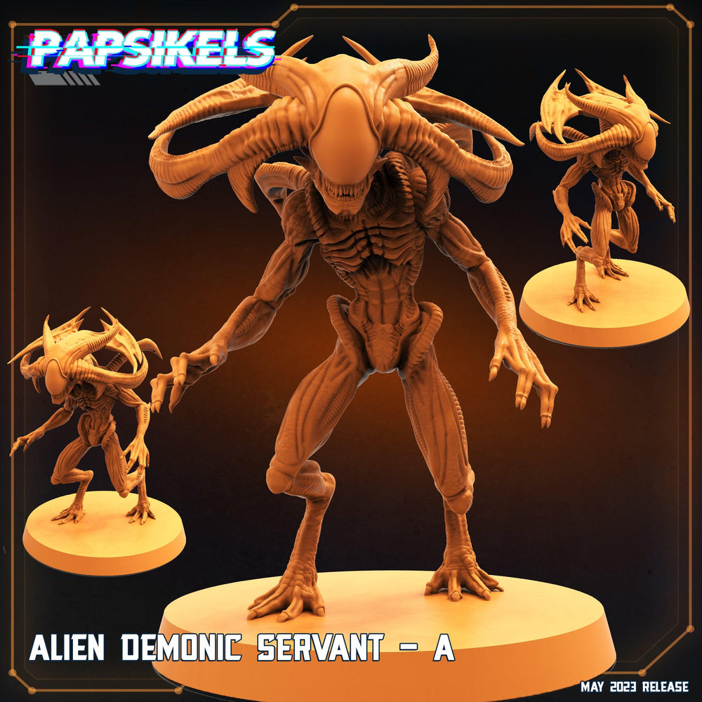 3D Printed Papsikels May 2023 Scifi - Star Entrance - Into The Multi World Set Alien Demonic Servant Set 28mm 32mm (Online Only)