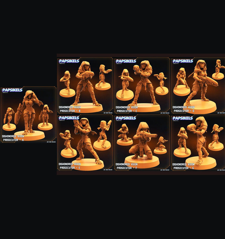3D Printed Papsikels May 2023 Scifi - Star Entrance - Into The Multi World Set Dishonored Vixen Persecutor Squad Set 28mm 32mm (Online Only)