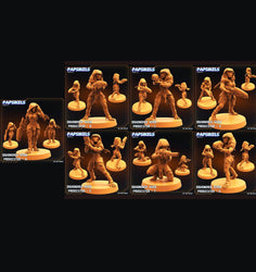 3D Printed Papsikels May 2023 Scifi - Star Entrance - Into The Multi World Set Dishonored Vixen Persecutor Squad Set 28mm 32mm (Online Only)