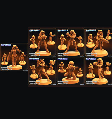 3D Printed Papsikels May 2023 Scifi - Star Entrance - Into The Multi World Set Dishonored Vixen Persecutor Squad Set 28mm 32mm (Online Only)